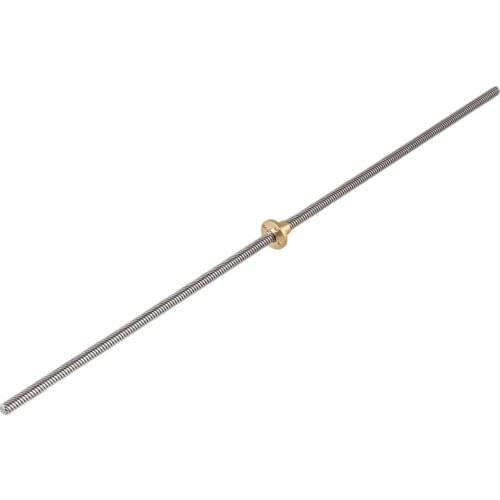 L500mm 8mm Screw Pitch Stainless Steel Lead Screw Rod with Nut Z Axis for 3D Printing General Machine Tool