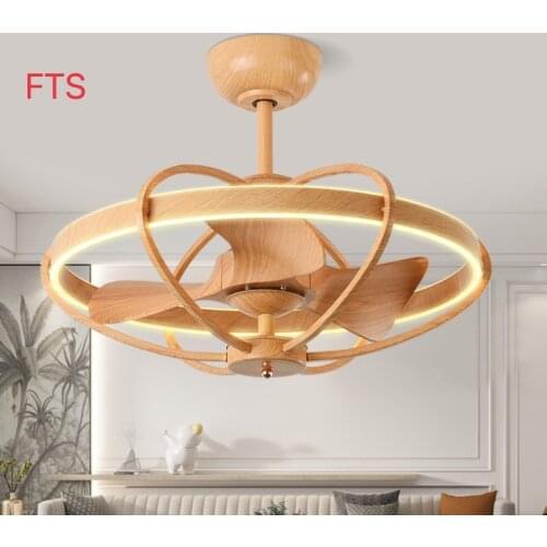 Nordic frequency conversion remote control fan chandelier creative bedroom fan light modern minimalist atmospheric bedroom light
