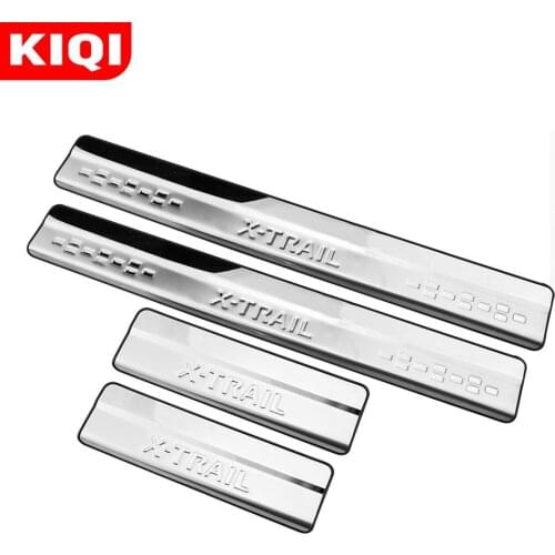Car Door Sill Scuff Plate Guard Welcome Pedal Stickers for Nissan X-Trail X Trail Xtrail T32 2014 - 2019 Car Styling Accessories
