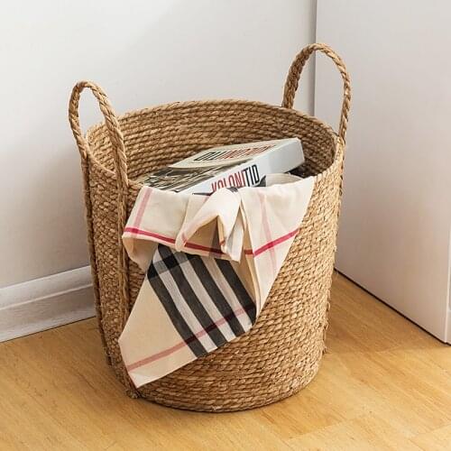 Strange Rattan Plaited Articles Weave Accept Dirty Basket Clothes Accept Basket Children’s Toys Accept Basket Green Plant Straw