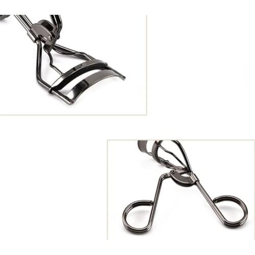 New 100pcs/lot Metal Eyelash Curler Stainless steel Professional Makeup Tool For Eyelashes Curling Silicone Pinch