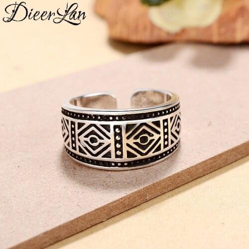 New Cute Funny Silver Color Big Geometric Finger Ring For Women Girls Gifts 100% Real Solid Silver Jewelry 2020