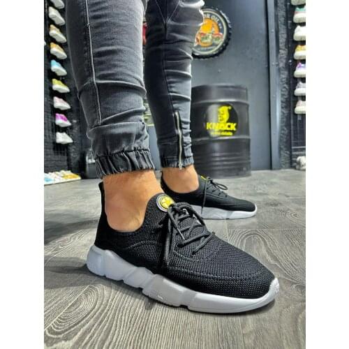 Knack Sports Shoes KX-300 Black (White Bottom)
