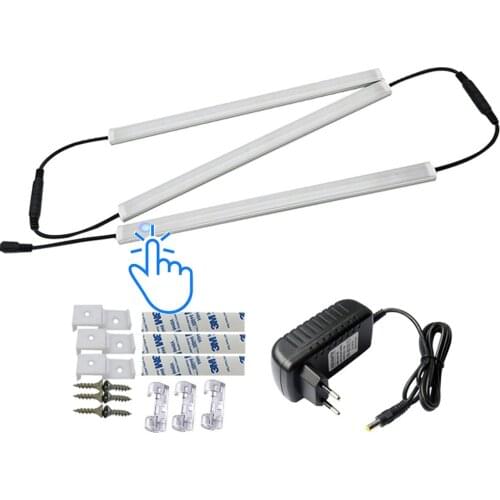 3pcs 5730 suit Touch Switch Sensor LED Strip light Dimmable LED Wardrobe Cabinet lamp Tape Closet Kitchen lighting