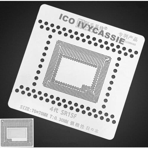 SR15F BGA Stencil For Macbook CPU IC 4th Generation Chip Reballing Tin Plant Net Solder Heat Template Amaoe 0.30mm Thickness