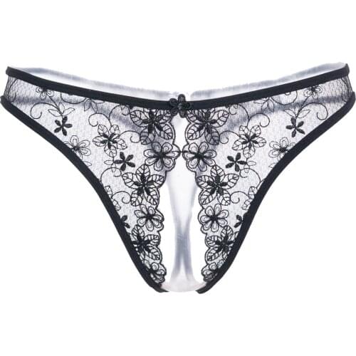 Women Sexy Lingerie Hot Erotic Sexy Panties Open Crotch Porn Lace Underwear Crotchless Underpants Sex Wear Cheeky Strappy Briefs