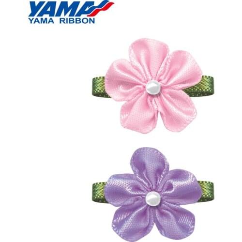 YAMA Foliage Tripetalous Five petals Flower Diameter 19mm±3mm Leaf 25mm±3mm 200pcs/bag Satin Ribbon Diy Dress Accessories Gifts