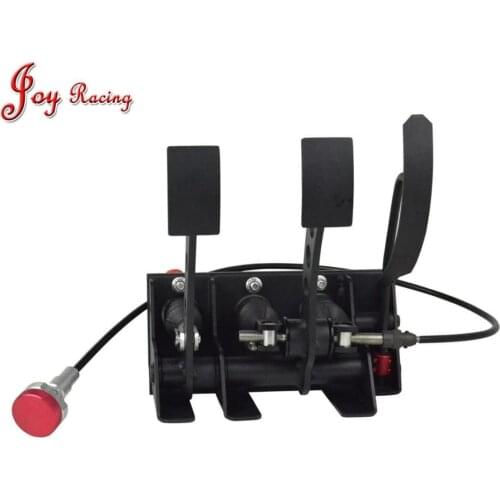 0.625“/0.7”/0.75" Hydraulic Clutch Bias Floor Mounted Brake Pedal Box with Balance Dash Adjuster