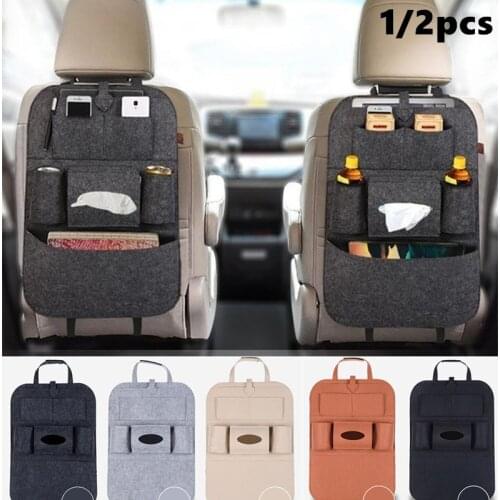 1/2 Pcs Auto Car Seat Back Multi-Pocket Storage Bag Organizer Holder Car Foldable Storage Organization Car Carry Bag Accessory