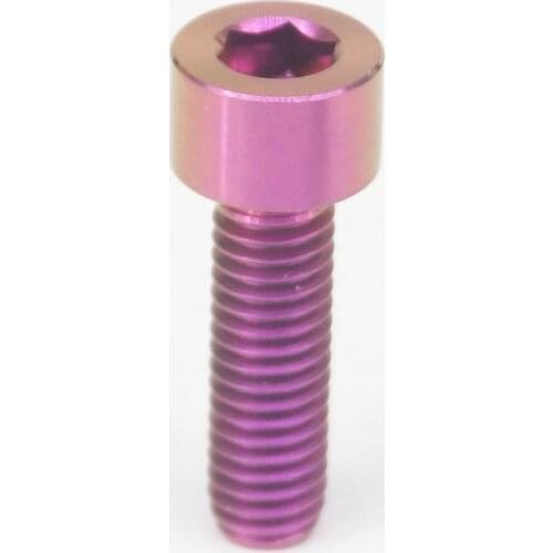 LOT 4 M6 x 20mm Purple TC4 GR5 Titanium Alloy Allen Hex Screw Column Head Bolts For Bicycle