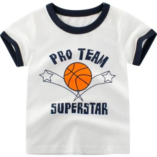 2019 Kids T Shirt For Summer Children Cartoon Baby Basketball Infant Boys Girls T-Shirts Clothes Cotton Toddler Tops 18M-8Y