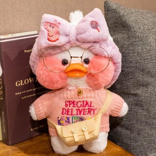 30cm Korean Netred Wearing Hyaluronic Little Yellow Duck Doll Ducks Lalafanfan Ducks Plush Soft Toys Ducks Doll Birthday Gifts