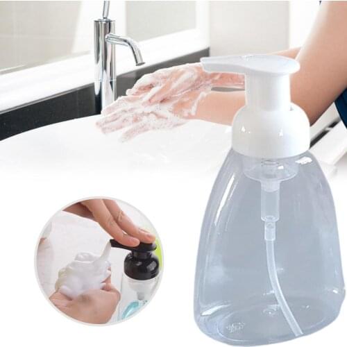 300ML Portable Foam Bottle Empty Pump Clear Bottle Lotion shampoo Dispenser Foaming Liquid Soap shower Gel Bottles Refillable