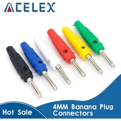 4MM Banana Plug Audio Speaker Connectors Amplifier Speaker Binding Post 4mm Banana Jack Plug For Cable Terminals