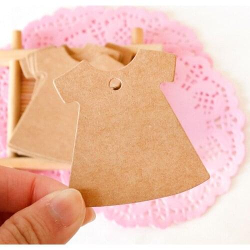 50pcs Kraft Paper Thank You Tag with Rope DIY Gift Box Tag Dragee Candy Cupcake Packaging Bags Bonbonniere Baby Shower Decor