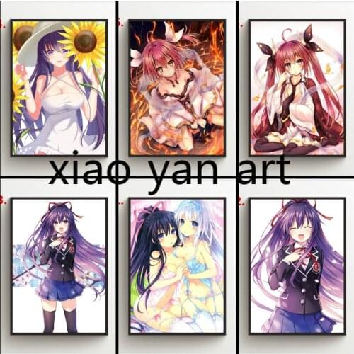 5D DIY Date A Live Tohka Yatogami Itsuka Kotori Diamond Mosaic Diamond Painting Diamond Mosaic Home Decor