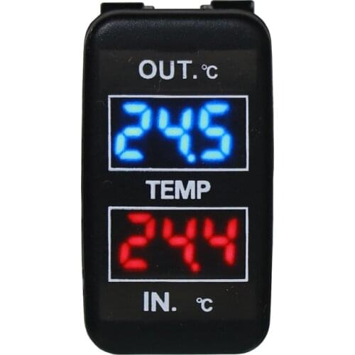 Dual Temperature Display Inside and Outside the Car Dual Temperature Sensor for Toyota Corolla Reiz Prado Prius