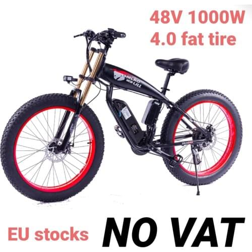 Electric Bicycle 1000 W Ebike 500 W 15A Battery 4.0 Fat Tire Snow Beach Cruiser Aluminum Alloy Mountain Bike 26 Inches