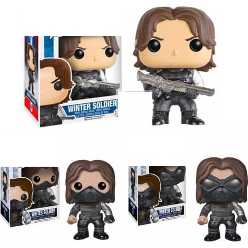 Funko Movies Super Heroes Captain America Winter Soldier 43# 44# 129# Action Vinyl Figure Model Toys For Children Birthday Gift
