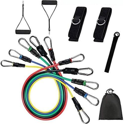 11pcs resistance band set super heavy resistance bands, l20cm exercise bands resistance