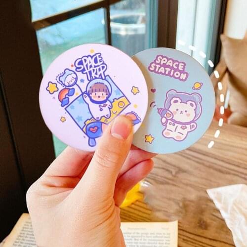 10Pcs Round Glass Makeup Mirror Cosmetic Foldable Mirror Handheld Fixed Frame Glass Makeup Mirror for Women Makeup Mirrors