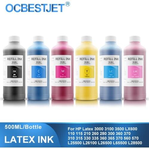 500ML Original Latex Ink For HP 786 789 792 831 For HP L25500 L26500 L26100 L28500 L65500 Latex Ink (7 Colors Are Available)
