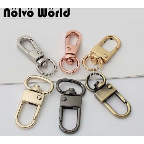 50 pieces 3 size 7 colors 9mm 14mm rose gold metal polisheded small snap hook clasp clip for woman handbag purse accessories