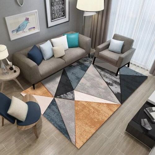 Nordic Geometric Printed Floor Carpet for living room Bedroom Decoration Room Bedside door Mat non-slip area Rug floor mat decor