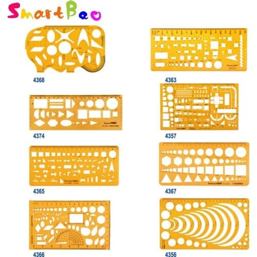 Plastic Drawing Template Ruler Kit Building Geometric Drawing Ruler for Drafting Illustrations Architecture Wholesale