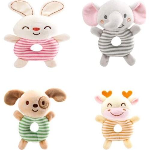 1pcs HAPPY MONKEY Newborn Toy 0-3-6 Months Plush Hand Grasping 1 Year Old Baby Puzzle Baby Rattle Baby Rattles & Mobiles
