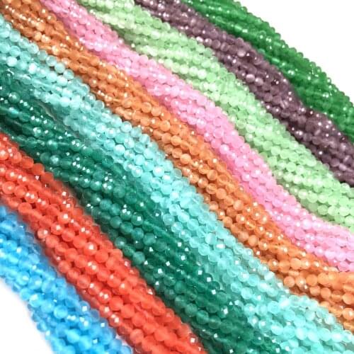 Natural Stone 3mm Small Round Section Stone Loose Bead for Jewelry Making DIY Bracelet Necklace