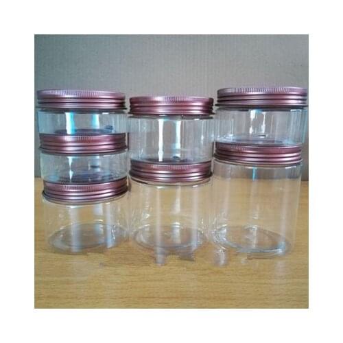 10pcs Clear Plastic Jar And Lids Empty Cosmetic Containers Makeup Box Travel Bottle 50ml 80ml 100ml 120ml 150ml 200ml 250ml