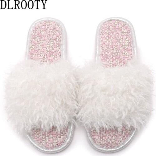 Women Slippers Flips Flops Winter Warm Flock Shoes Woman Outdoor Fashion Platform Female Slides Flats Home Comfortable