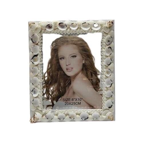 Modern Mrç On Decorative Wood Sea Shell frame 8 X10 фоторамка коллаж Photo frame