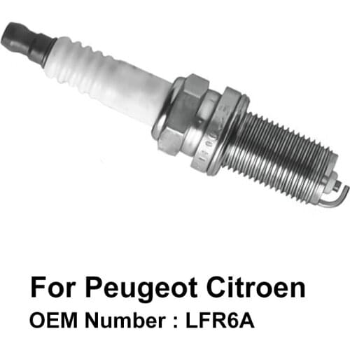 COWTOTAL Nickel Alloy Spark Plug LFR6A for Peugeot 407 SW Citroen C8