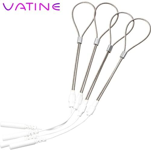 VATINE Electric Penis Massager Sex Toys for Men Electric Shock Cock Rings Wire Loop Delayed Ejaculation Penis Stimulator