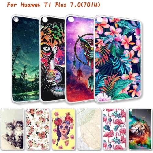Waterproof Tablet Case For Huawei MediaPad T1 Plus 7.0 701U Case For Media Pad T1 7.0" Plus Huawei T1-701UA TPU Painted Bumper