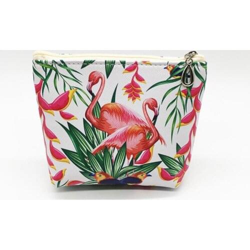 M272 Women Purses Digital Printing Flamingo Series 6 Styles Coin Purse Card Bag