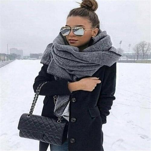 Winter Warm-Keep Big Scarf Female Wild Shawl Scarves Casual Fashion Apparel Accessories Women Windproof Wraps