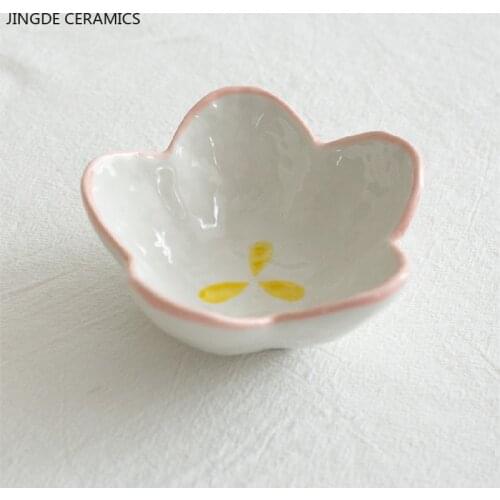 1pc Cartoon Style Ceramic Tomato Sauce Salt Vinegar Flavor Spices Plate Seasoning Dish KitchenTableware Small Breakfast Dish