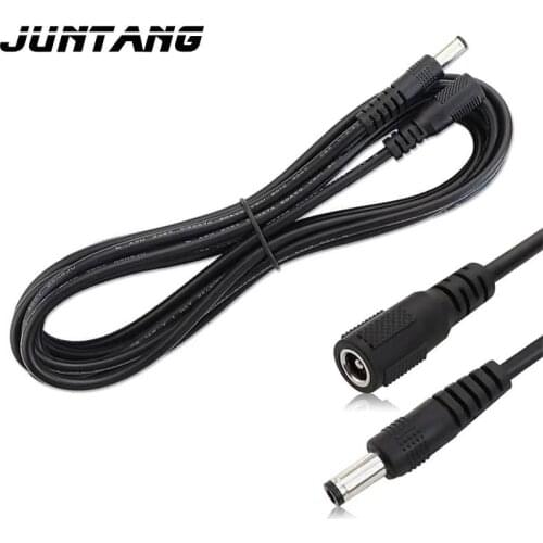 10pcs DC power cord 5.5 * 2.1mm male to female power adapter extension cable 1m 2m 3m 5m 10m for LED home appliances cable