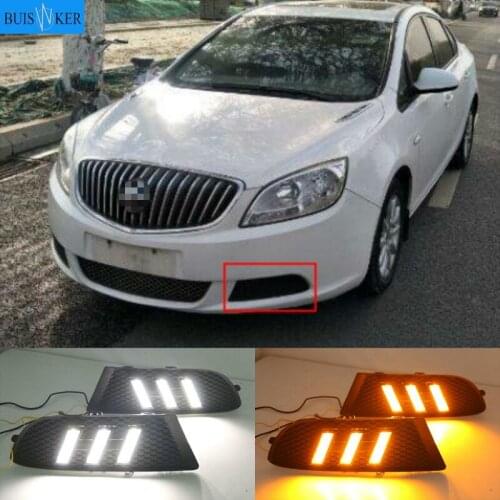 2pcs LED DRL daytime running light For Buick Excelle GT 2010-2013 White yellow blue Front Fog Lamp Day Light