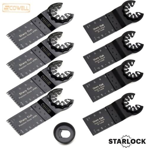 30% Off 8 PCS Mixed Starlock Japanese Teeth Oscillating Saw Blades Bi-metal Multi Tool Plunge Saw Blades For Wood Soft Metal