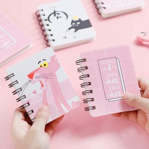 4pcs Notebooks Cartoon Animal Rollover Coil Book Learning Supplies Notebook Pocket Mini Portable Note Books