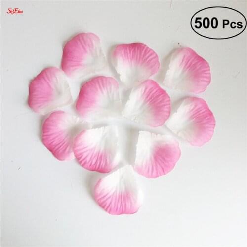500PCS Artificial Silk Flower Petals for Wedding Party Bridal Events Decoration red pink white 6Z SH012-500