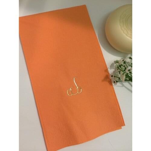 50 Personalized Hand Guest Towels Paper, Custom Dinner Napkins Wedding Engagement Monogram Design Birthday Bar Napkins