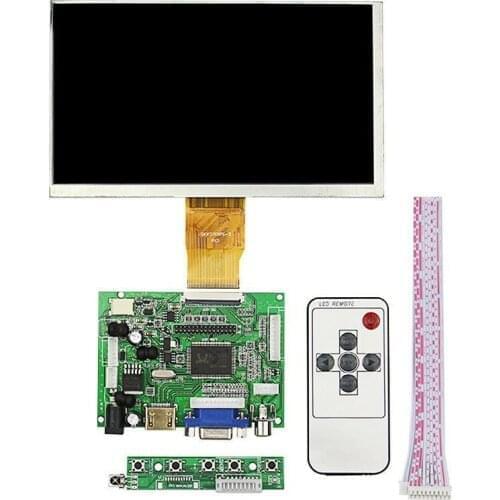 9 inch 9" LCD TFT Display VGA Monitor Screen + Remote control for Raspberry Pi 3B 4+ 50pins TTL