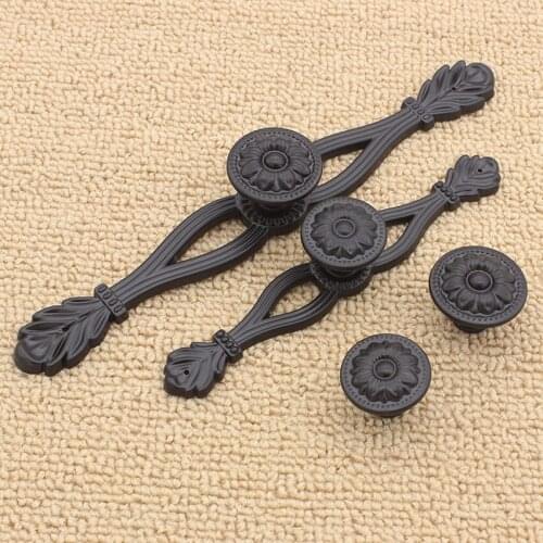 American Black Handle Nordic Simple Asian Black Handle White Hand Door Black Handle Cabinet Handle