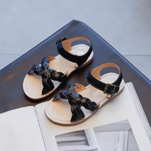 CAPSELLA KID Summer Shoes for Girls Weave Gladiator Princess Dress Sandals 1-6 Years Kids Soft Bottom Roman Style Shoes Sandals