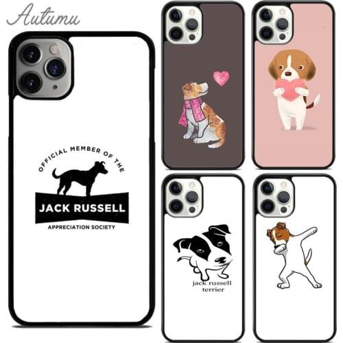 Jack Russell Terrier Face Puppy Dog Phone Case for iPhone 11 12 Pro Max mini X XR XS SE 2020 5 6 7 8 Plus Galaxy S8 S9 S10 Cover